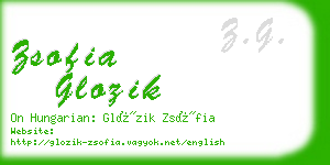 zsofia glozik business card